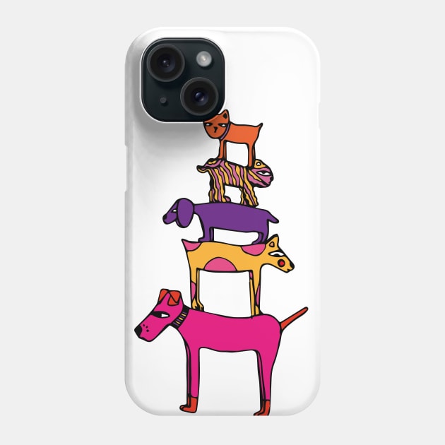 Dog pyramide Phone Case by futurionism