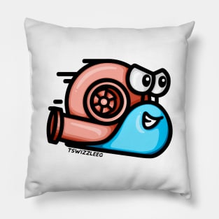 Turbo Snail - Classic (Coral & Blue) Pillow