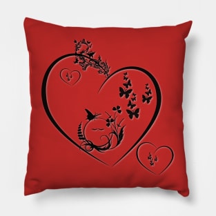 Butterflies Heart Pillow