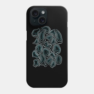 Green Minimalist Geode Drawing Phone Case