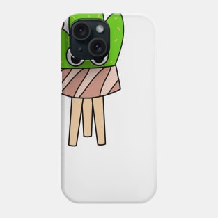 Cute Cactus Design #302: Prickly Pear With Flowers In Wood Planter Phone Case