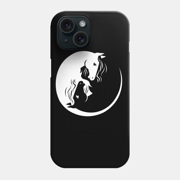 Horses Yin Yang Phone Case by KsuAnn