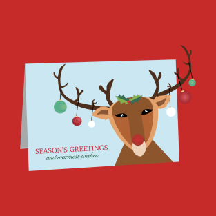 Reindeer Christmas Card T-Shirt