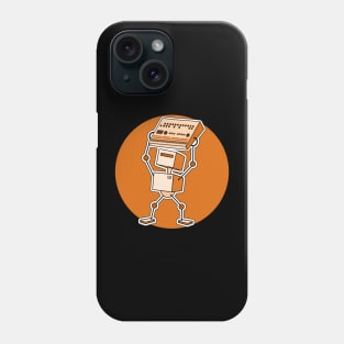 Robot Holding Drum Machine Orange Tint Phone Case