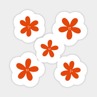 Abstract Flowers - Tomato Red Magnet