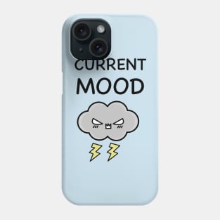 Angry T-Shirt Design With Thunder Cloud Phone Case