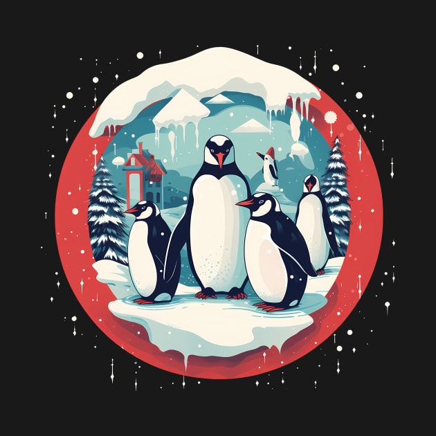 Penguin in Ornmament, Love Penguins by dukito