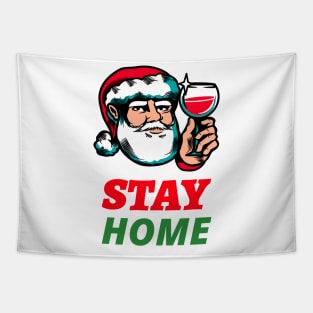 Christmas Time Social Distancing And Wine Tapestry