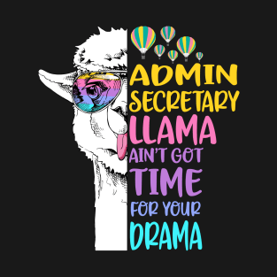 Admin Secretary Llama T-Shirt