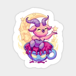 Pastel Goth Kawaii Baphomet Tea Magnet