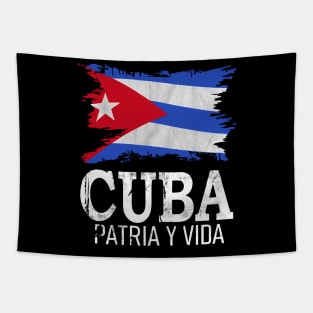 Cuba Libre Cuban Flag patria y vida Tapestry