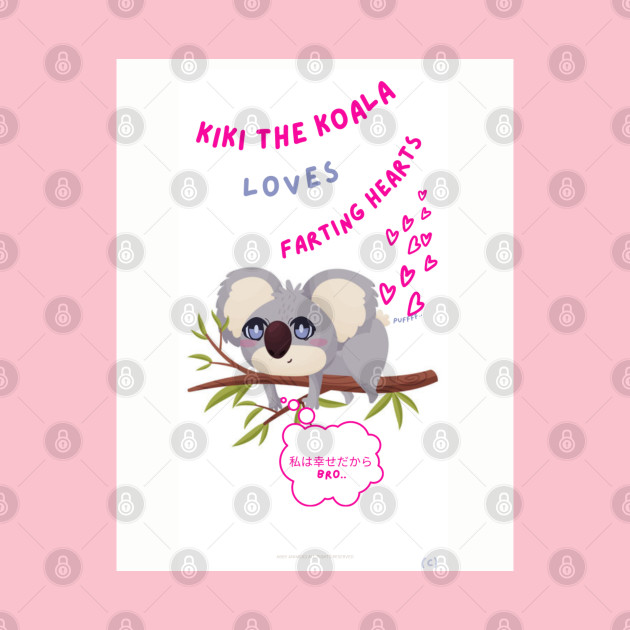 Kiki The Naughty Farting Hearts Cute Koala (c) by Abby Anime