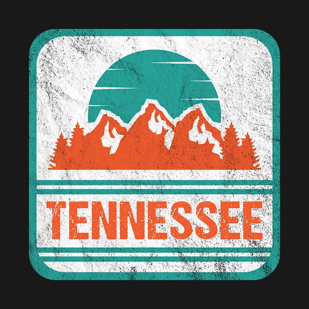 Retro Vintage Tennessee USA Mountain Gift for Men by JKFDesigns