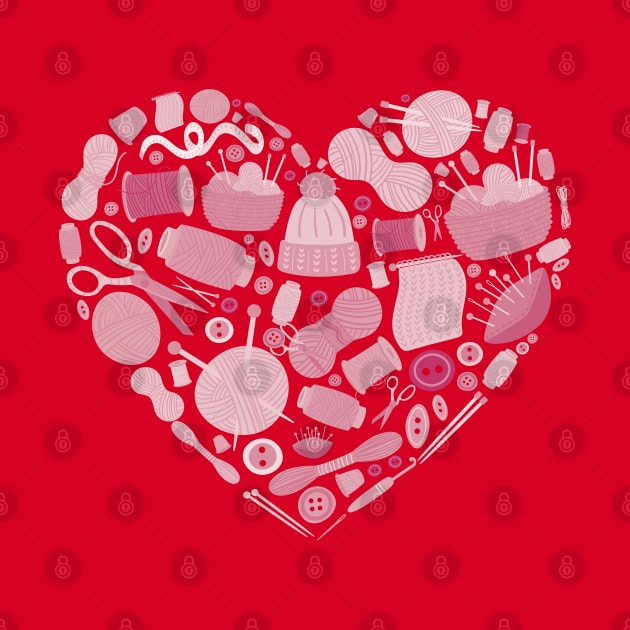 Sewing love heart by ArtStopCreative