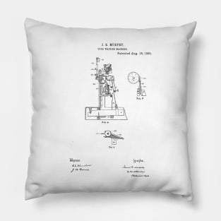 Type Writing Machine Vintage Retro Patent Hand Drawing Funny Novelty Gift Pillow