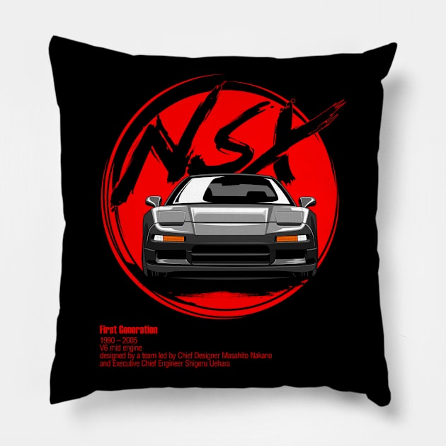 NSX Front Grey Pillow by aredie19