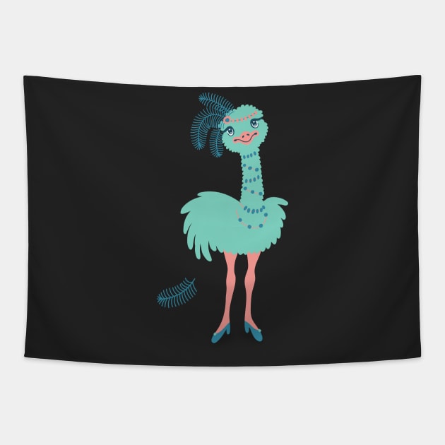 Ostrich Chick Tapestry by swatianzone