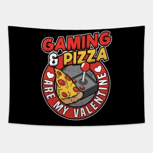 Funny Gaming & Pizza  Anti Valentine´s Day Gift Tapestry