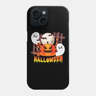 Halloween Pumpkin Candy Ghosts Moon Bat Scary Spooky Costume Phone Case