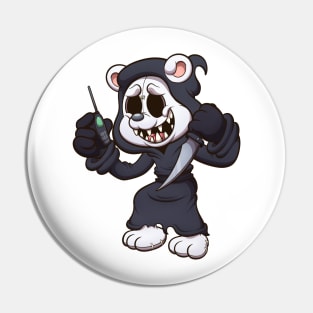 Teddy Bear Ghost Scream With Knife And Phone Pin