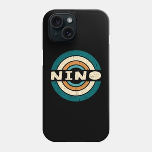 Retro Style Nino Name Birthday 70s 80s 90s Circle Phone Case
