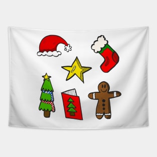 Cute Christmas Decorations Tapestry