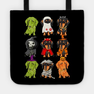 Funny dachshund Costume Halloween Gift Tote