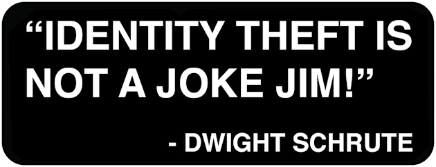 "Identity theft is not a joke Jim!" - Dwight Schrute Kids T-Shirt by TMW Design