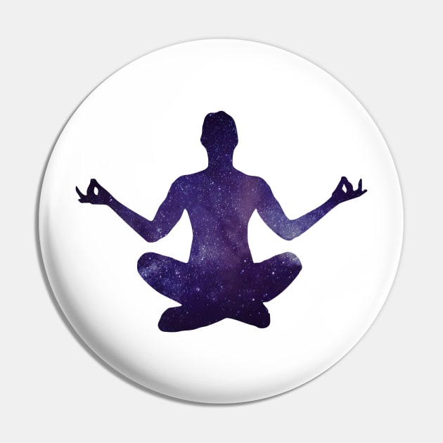 Cosmic Space Meditation Yoga Pin by DesignsbyZazz