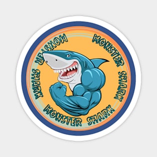 Mr Monster Shark - Blue T-Shirt Magnet