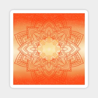 Orange & Yellow Gradient Mandala Magnet