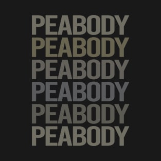 Gray Text Art Peabody T-Shirt