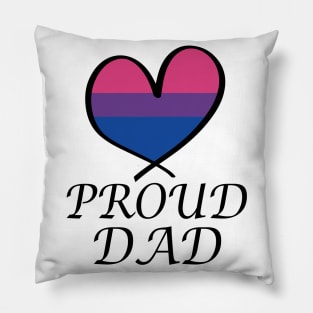 Proud Dad LGBT Gay Pride Month Bisexual Flag Pillow