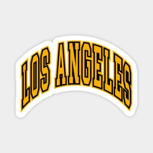 Los Angeles - Block Arch - Black/Gold Magnet