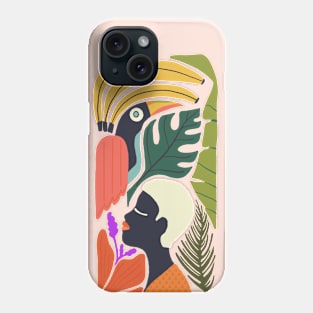 Tropical Abstract Toucan Print 2 Phone Case