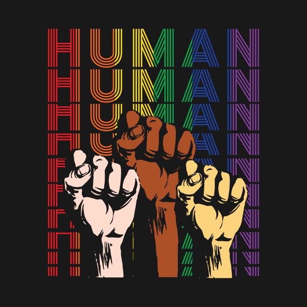 Pride LGBT Strong Hand Human Gay Rainbow Gift by Lones Eiless