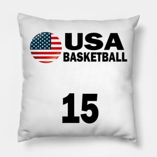 USA Basketball Number 15 T-shirt Design Pillow