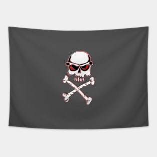 No Passage Skull Crossbones Danger Warning Hazard Bones Risk Tapestry