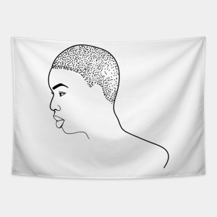 African Face Profile Tapestry