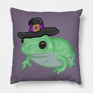 Green Witch Frog Pillow