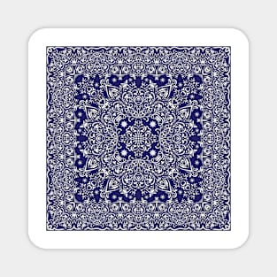 White arabic pattern Magnet