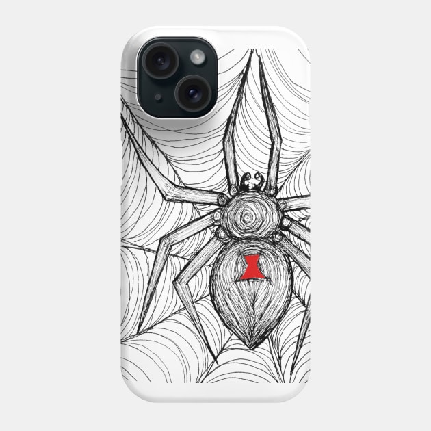 Geometrical Spider Phone Case by Art of V. Cook