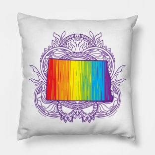 North Dakota Mandala Pride Pillow