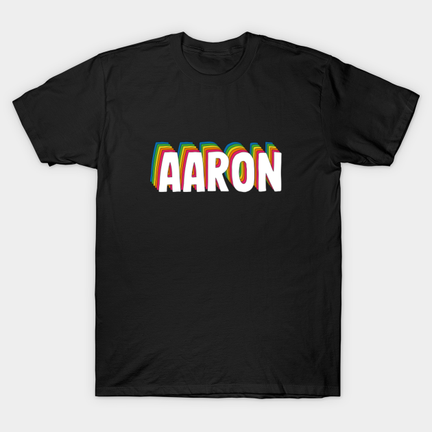 Discover Aaron Name Rainbow Retro - Aaron - T-Shirt