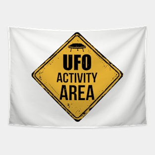 Alien UFO spaceship Tapestry
