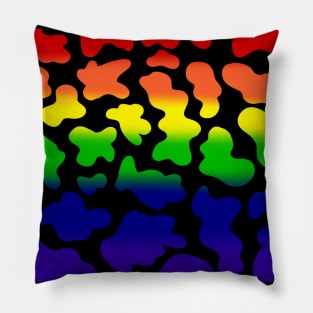 Rainbow Cow Print Pillow