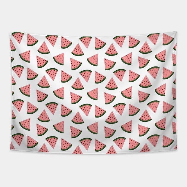 Cute watermelon hand drawn pattern Tapestry by bigmomentsdesign