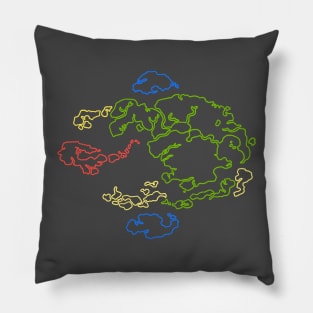 Avatar Map Outline (Neon) Pillow