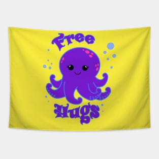 Free Hugs Cute Octopus design Tapestry