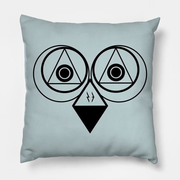 Geometric Owl Pillow by Graograman